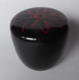 不仙斎　菊の絵中棗
