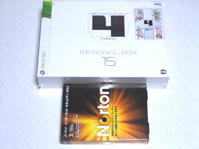 「電脳戦機バーチャロン フォース(メモリアルボックス15)」「Norton Internet Security 2011」