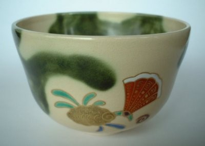 即全　海松貝茶碗