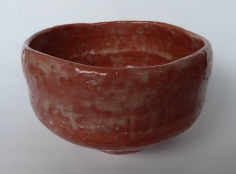 赤楽茶碗　二代・諏訪蘇山