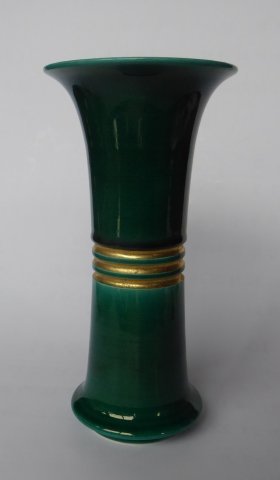 即全　青交趾末広花入