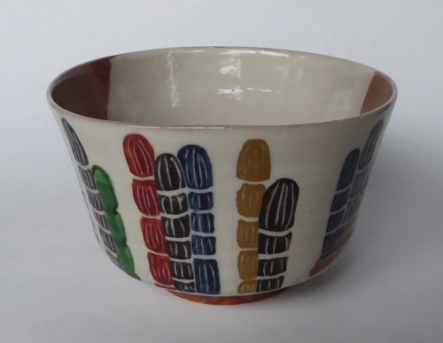 乾山写　木賊茶碗