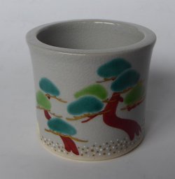 真葛焼　青松蓋置